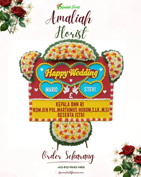 Papan Bunga Pernikahan Lemahabang